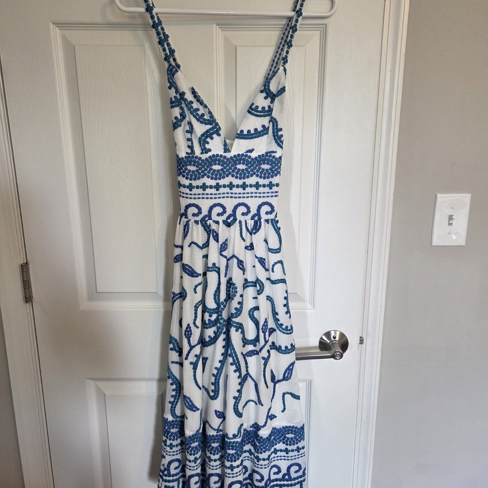 Maeve Blue Seaside Midi Dress